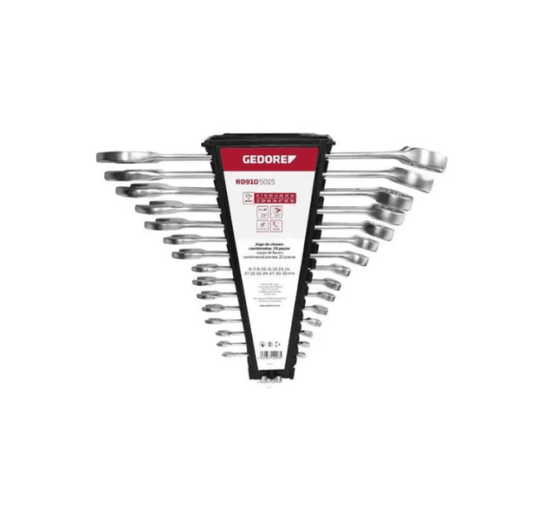 Jogo de Chave Combinada GEDORE RED 6 à 32 MM 15 Peças