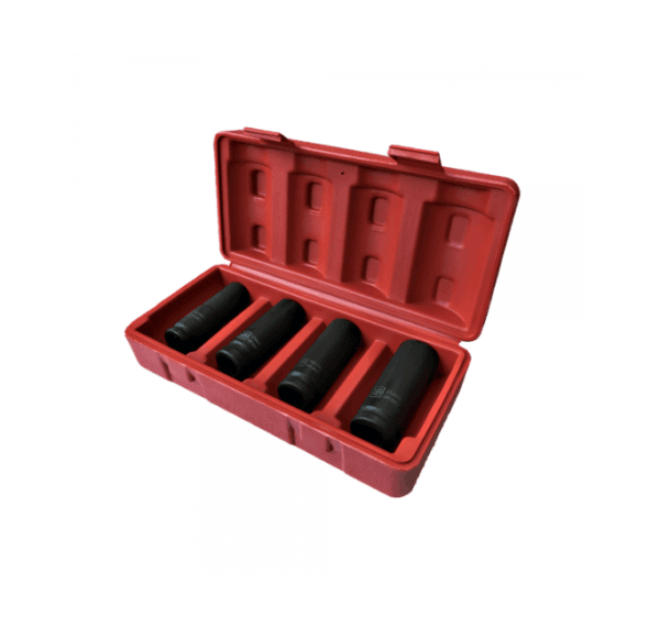 Jogo de Soquetes CR-MO 1/2″ Longo - 4 Peças
